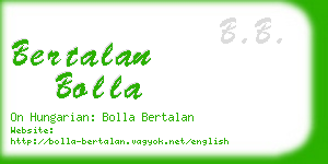 bertalan bolla business card
